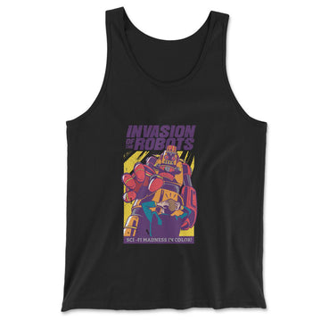 Invasion Of The Robots Men/Unisex Tank in Black color